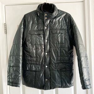21Men Los Angeles Quilted Deep Green Puffer Jacket